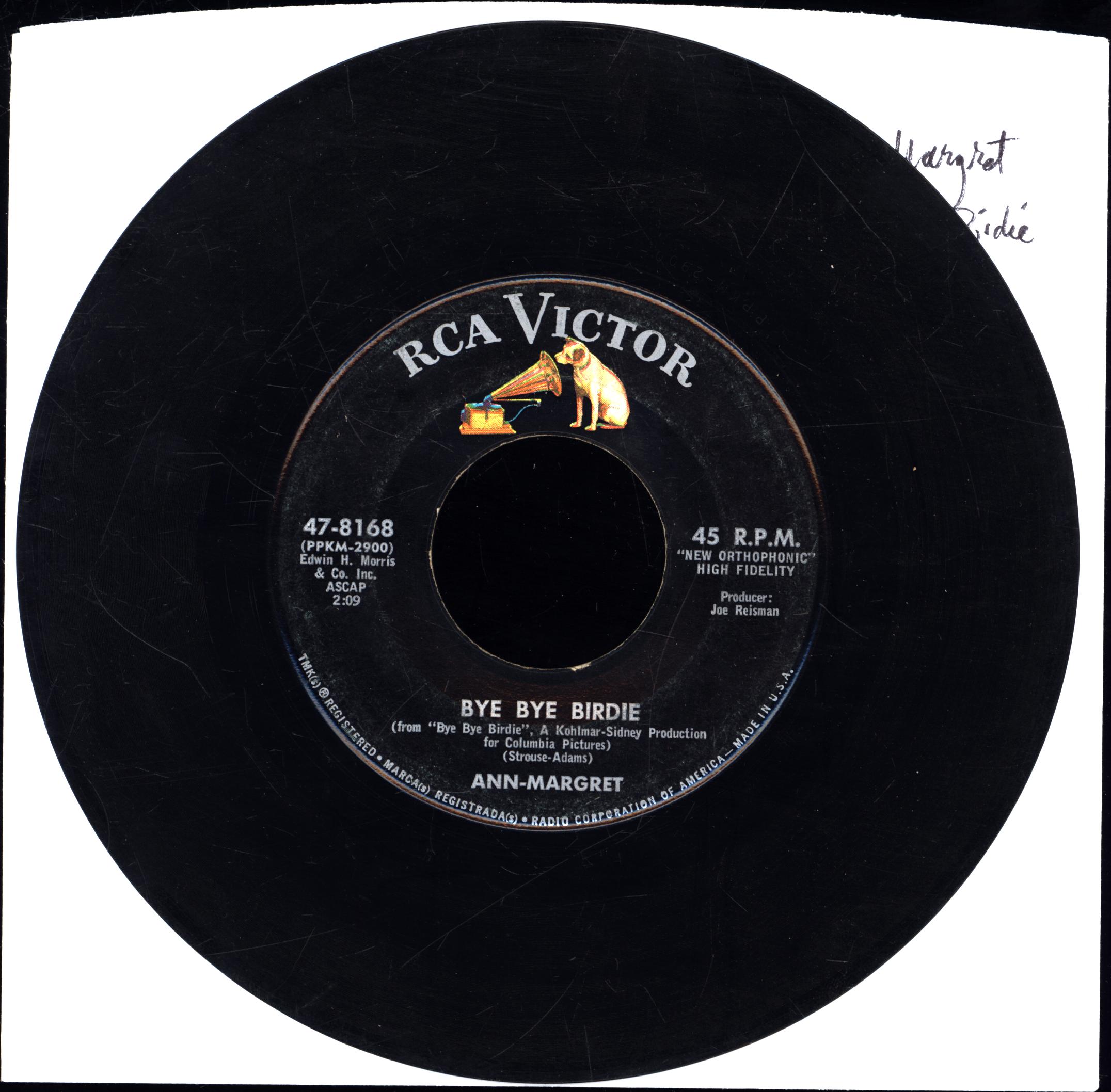 Bye Bye Birdie / Take All the Kisses (45 RPM VINYL "SINGLE") by Ann ...