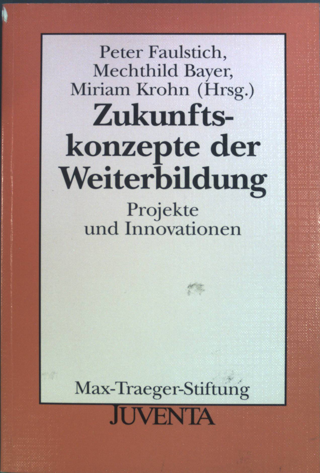 Zukunftskonzepte der Weiterbildung : Projekte und Innovationen. Veröffentlichungen der Max-Traeger-Stiftung ; Bd. 27 - Faulstich, Peter