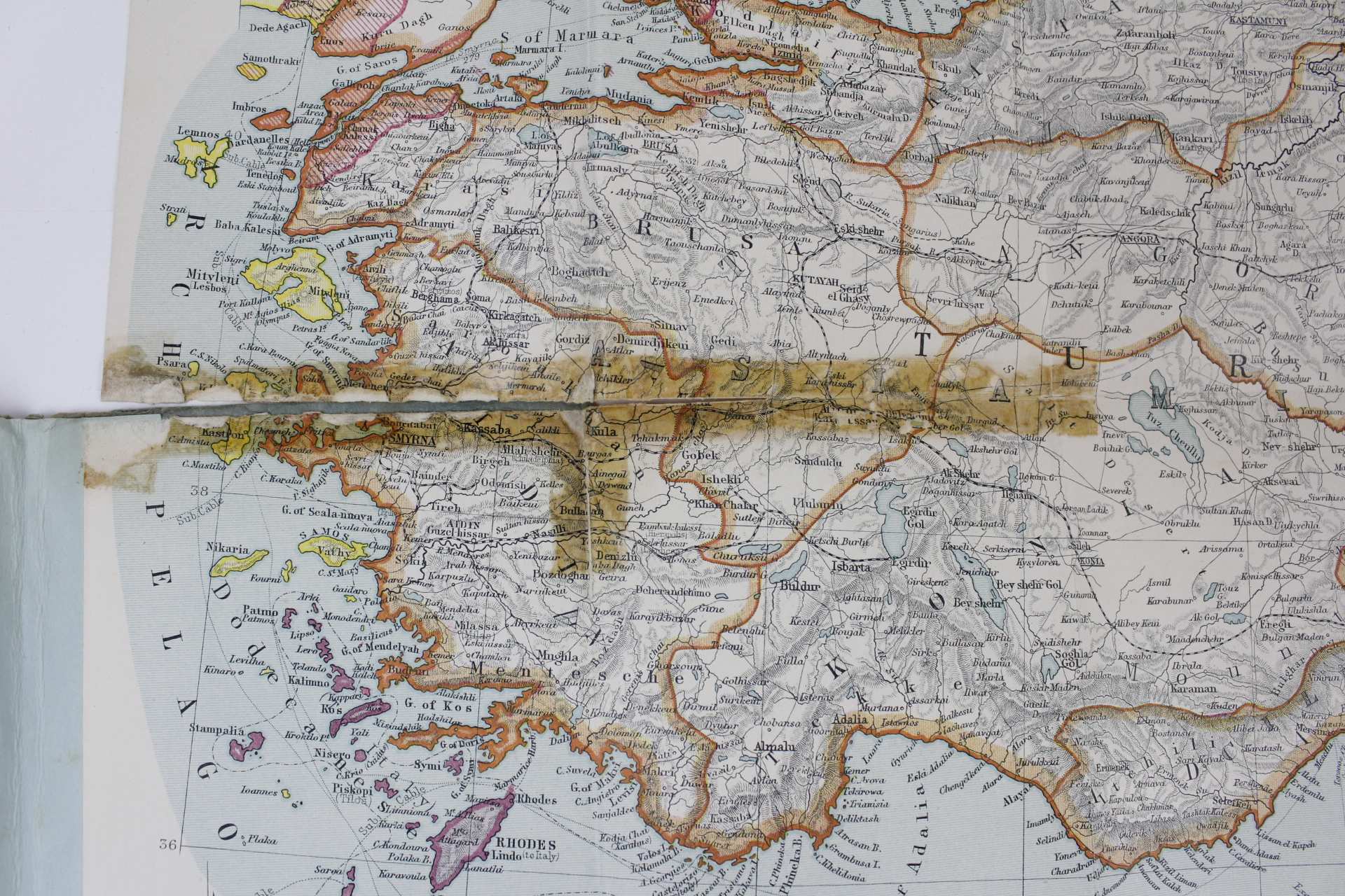 Philips' authentic Imperial Maps - Turkey, Syria and Iraq