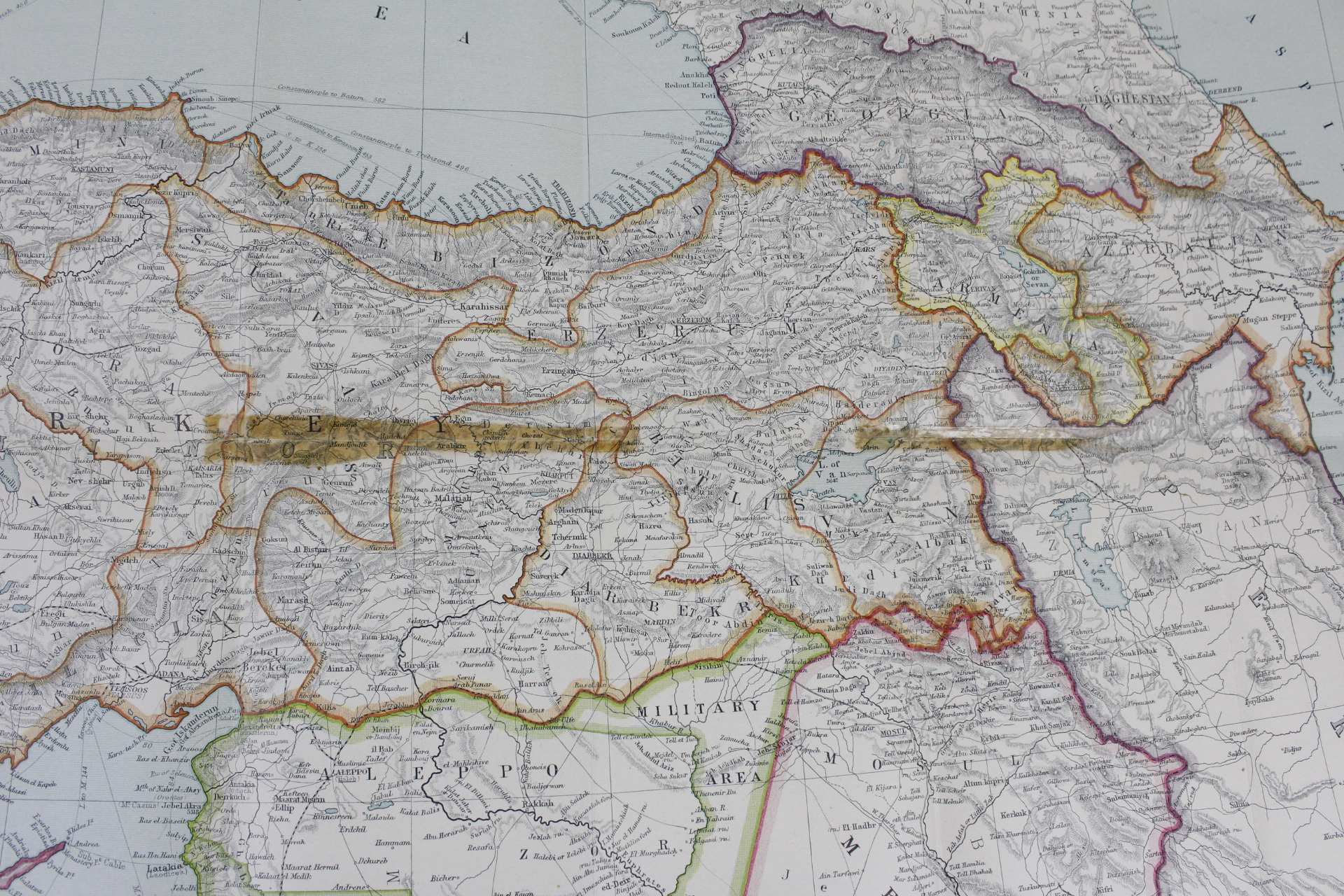 Philips' authentic Imperial Maps - Turkey, Syria and Iraq