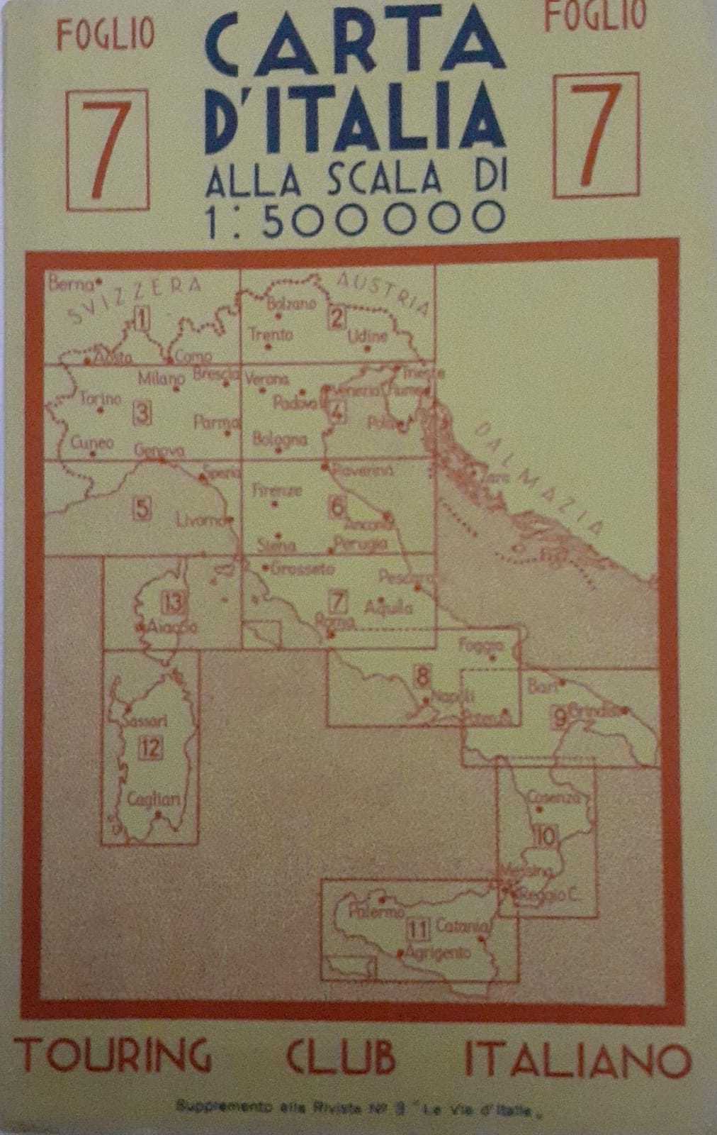 Abebooks Carta d'Italia alla scala di 1:500000 foglio N.7