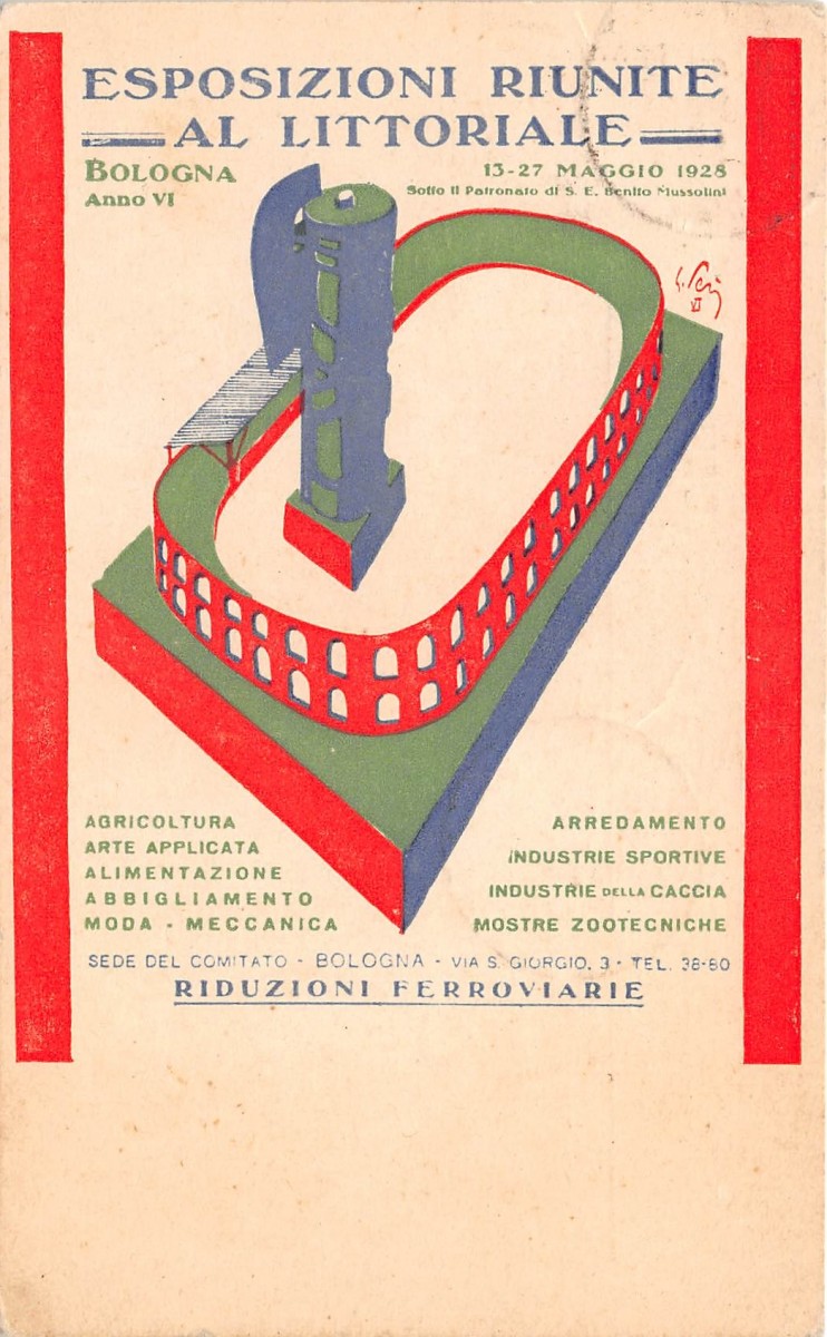 Illustrata Peri Fascismo Esposizioni Riunite al Littoriale Bologna 1928 ...