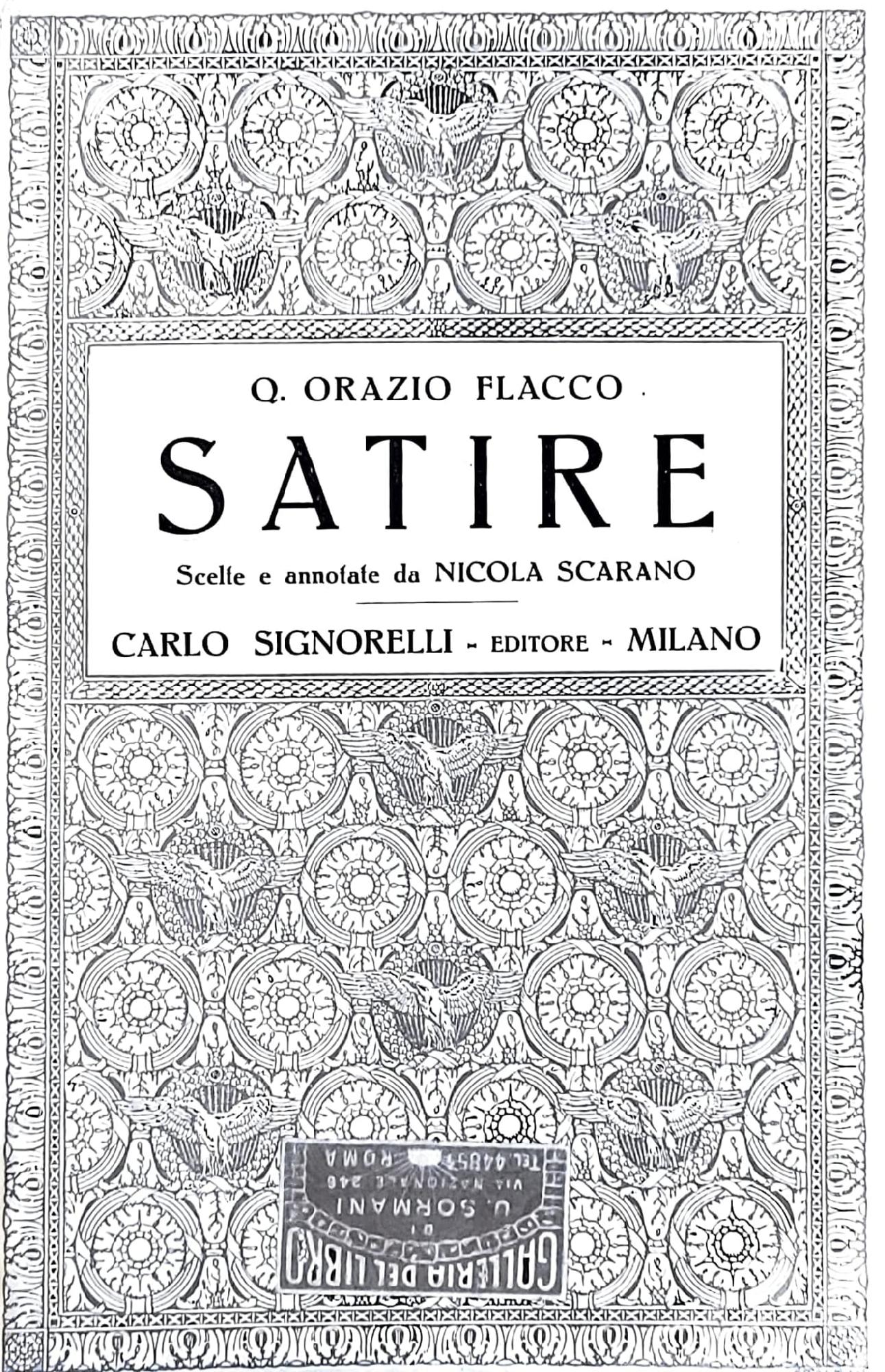 Satire - Q. Orazio Flacco