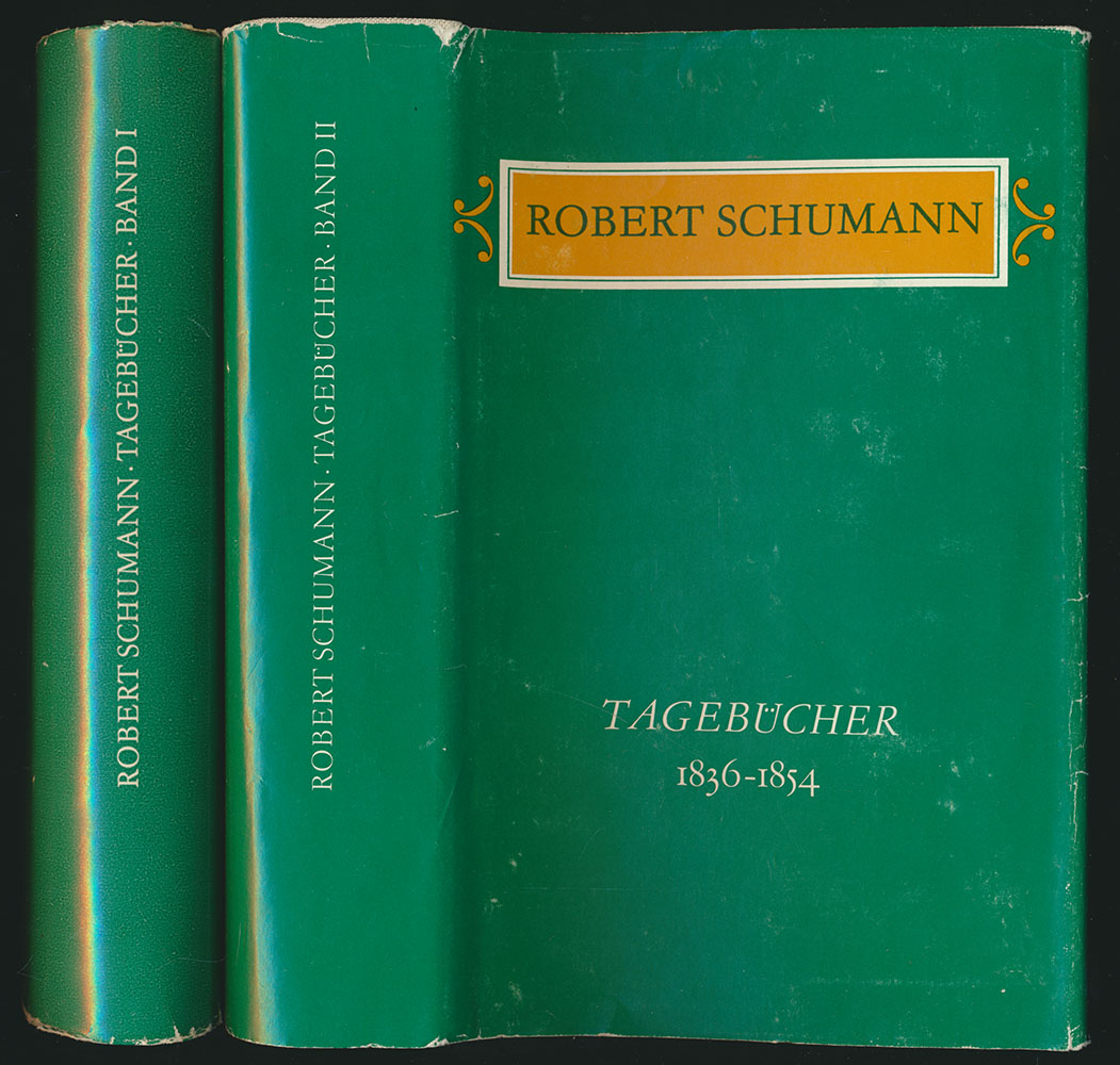 Robert Schumann Tagebücher. Band I, 1827-1838. Band II, 1836-1854. 2 Bände. Herausgegeben von Georg Eismann und Gerd Nauhaus. - Schumann, Robert; Eismann, Georg [Hrsg.]