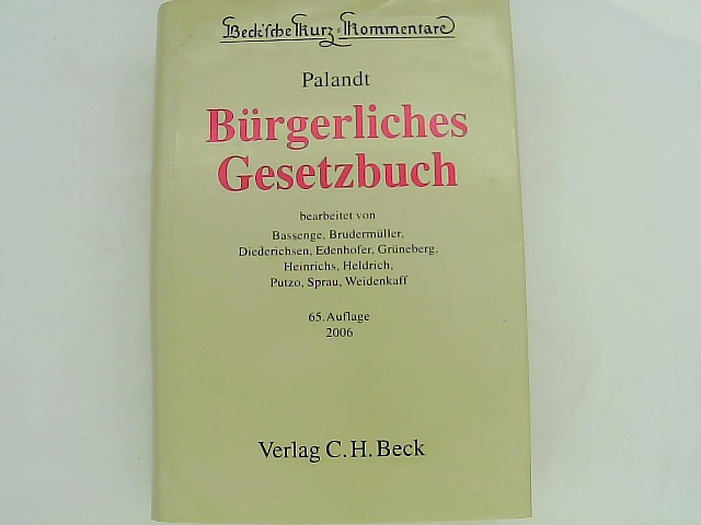 Bürgerliches Gesetzbuch - Otto, Palandt