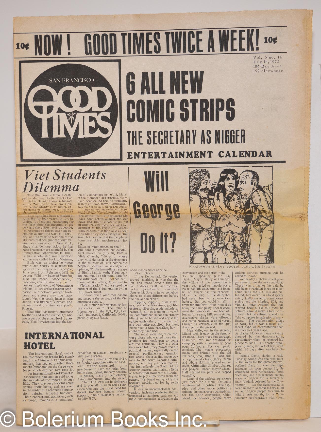 Good Times: 5, #14, July 14, 1972: Now! Good Times Twice a