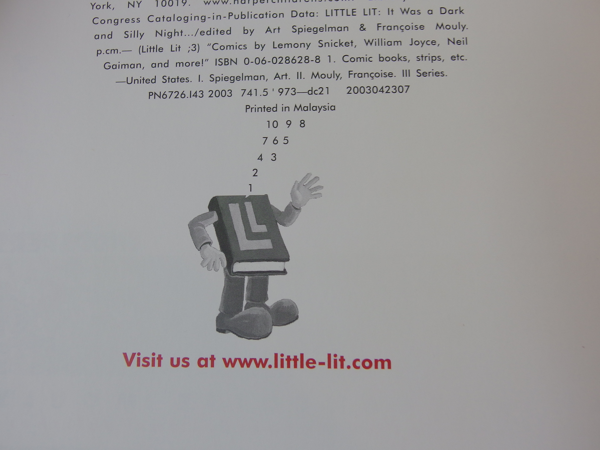 Little Lit It Was a Dark and Silly Night. by Lemony Snicket; William Joyce; Neil Gaiman,Art