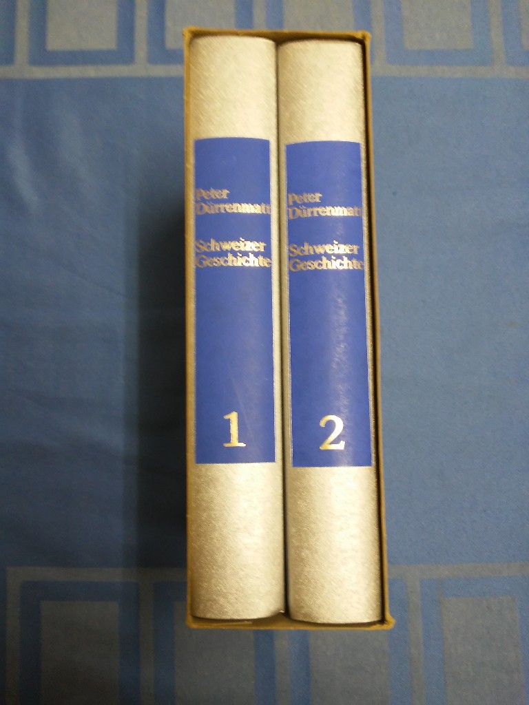 Schweizer Geschichte von der Urgeschichte bis zur Gegenwart - Band I und II (2 Bände komplett im Schuber). - Dürrenmatt, Peter