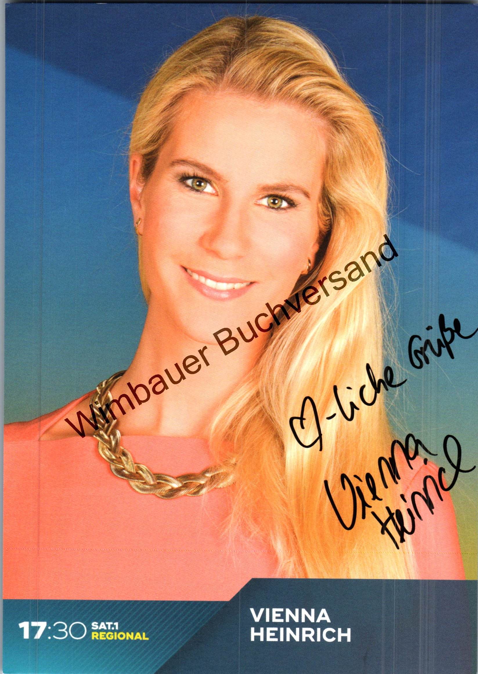 Original Autogramm Vienna Heinrich SAT1 /// Autograph Signiert Signed