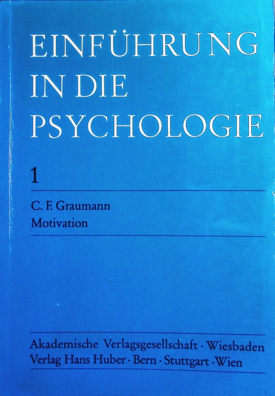 Motivation. - Graumann, Carl F.