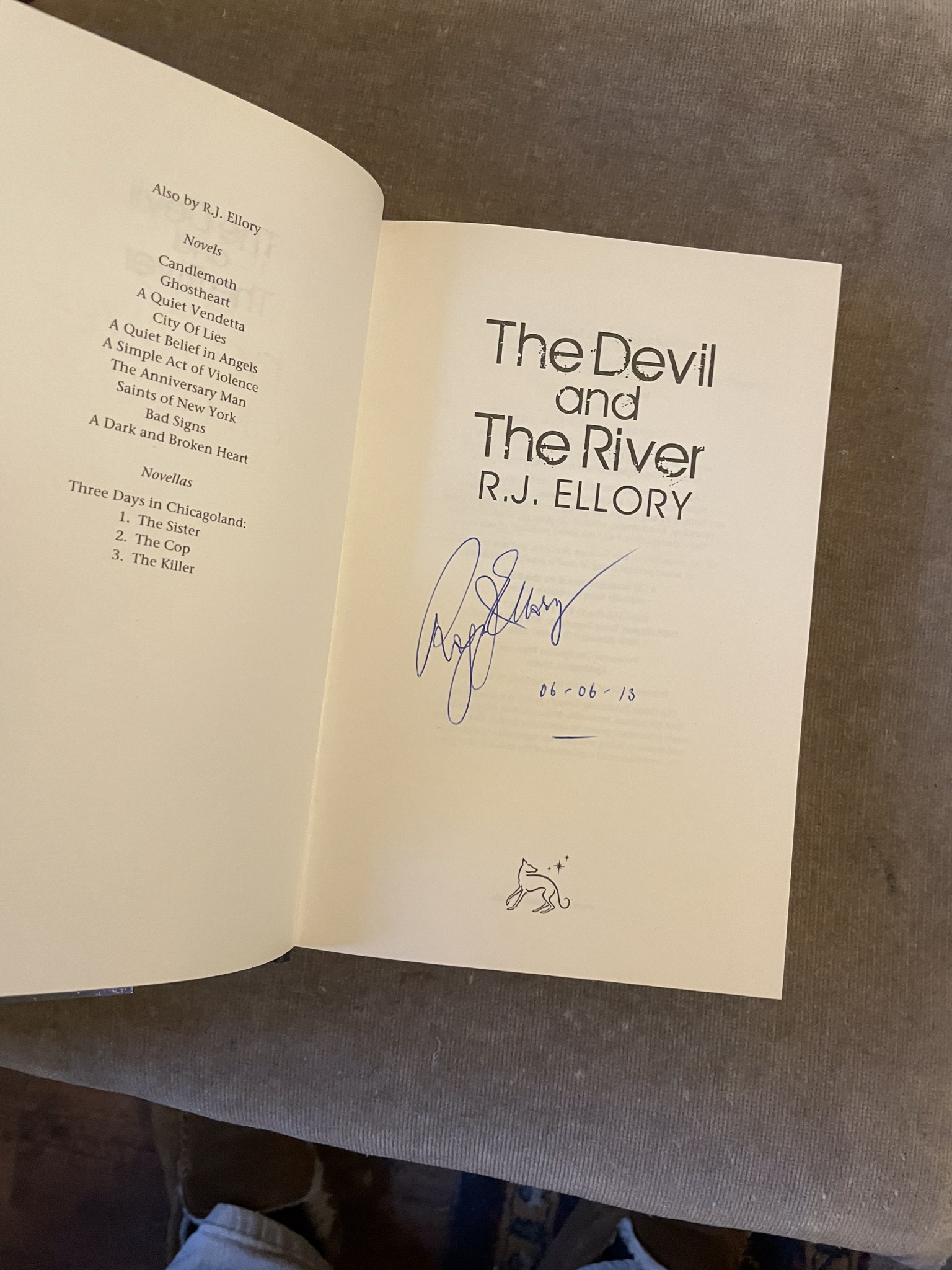 The Devil and the River *****SIGNED & DATED UK HB 1/1*** by Ellory, R