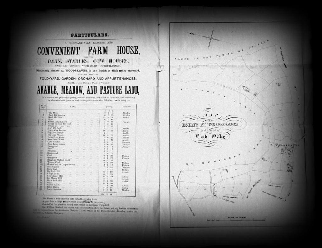 High Offley Map Valuable Freehold Estate called Woodseaves Farm, at High Offley ...