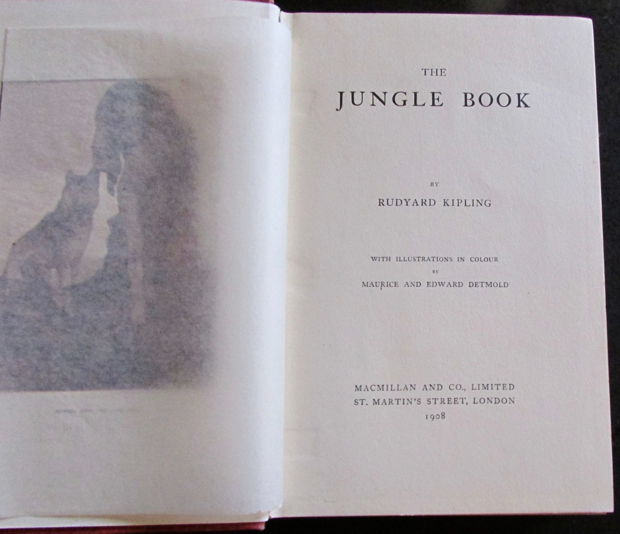 THE JUNGLE BOOK by RUDYARD KIPLING. ILLUSTRATED BY MAURICE & EDWARD ...