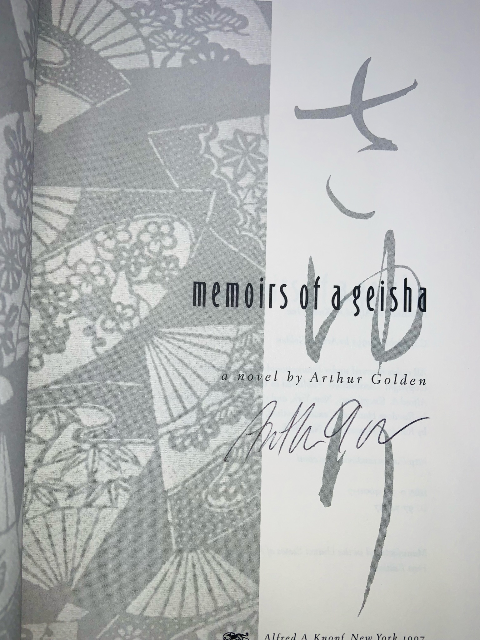 Memoirs of a Geisha by Golden, Arthur Fine Hardcover (1997) 1st Edition, Signed by Author(s