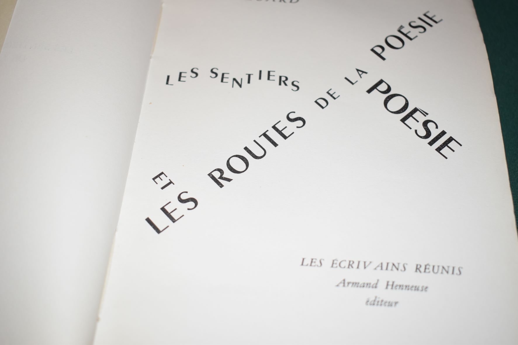 Les Sentiers et Les Routes de la Poésie. by Éluard (Paul).: Near Fine ...