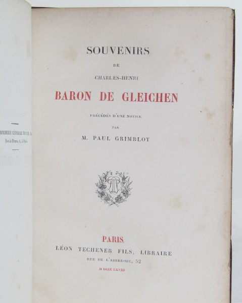 Souvenirs de Charles-Henri, Baron de Gleichen by Karl Heinrich von ...
