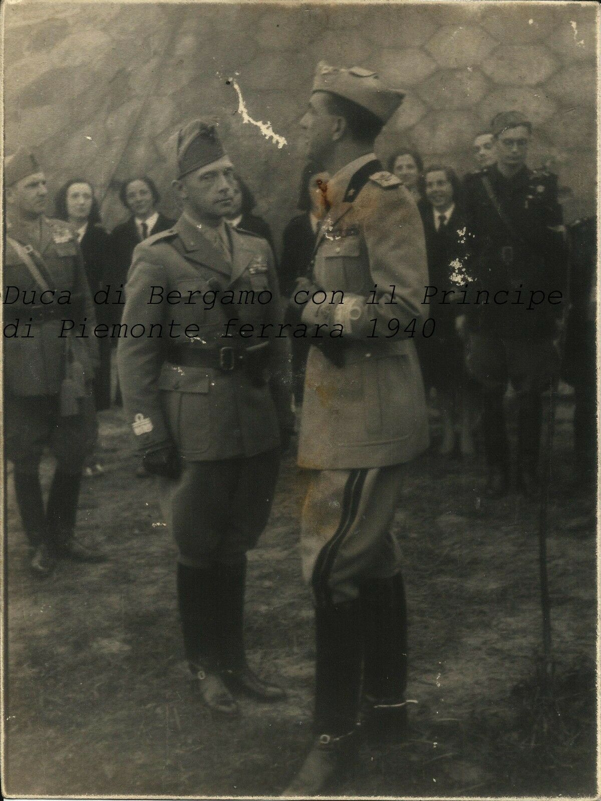 Abebooks Foto originale il Duca di Bergamo con il Principe di Piemonte Ferrara 1940