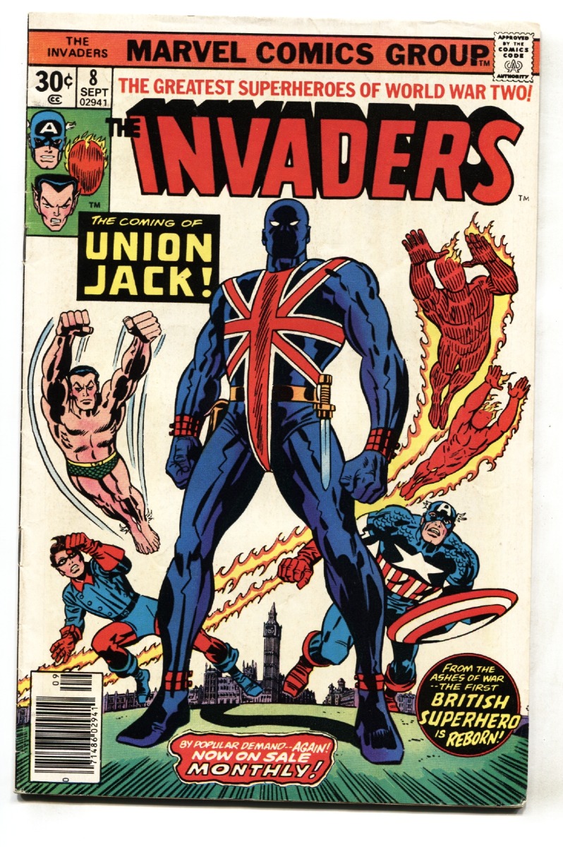 The Invaders Union Jack Vs. Baron Blood Issue #9 (Comic Book, Copper Age,  1976)