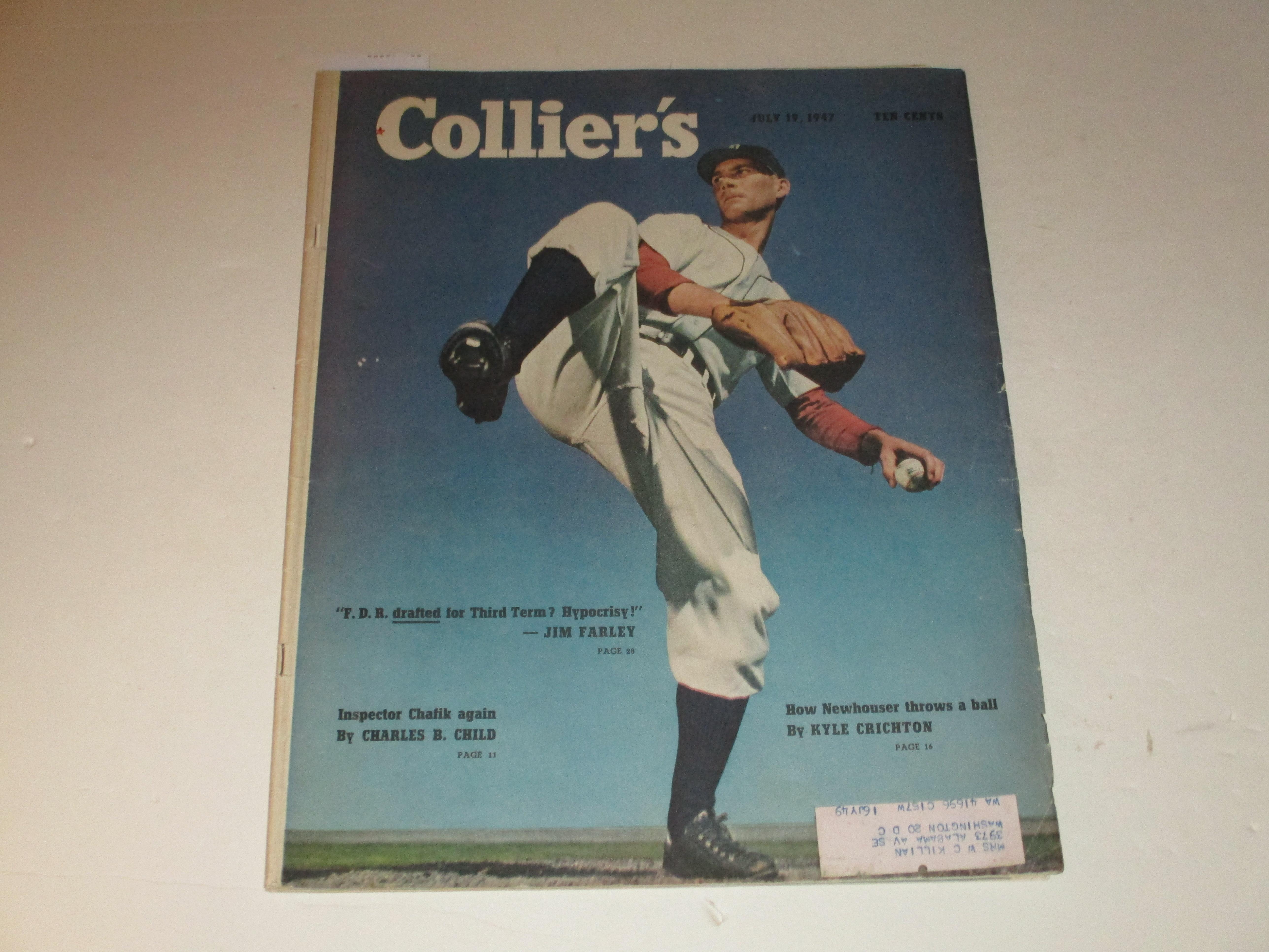 July 19,1947 Collier's Magazine: Detroit Tiger's Pitcher Hal