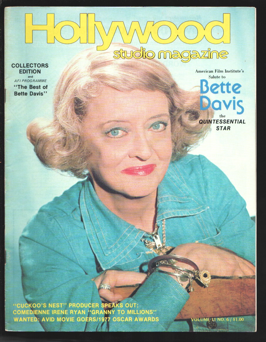 Hollywood Studio 5/1977-Bette Davis issue-Mike Douglas interview-Movie ...