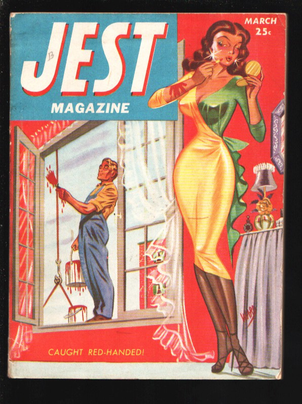 Jest Magazine 3/1953- Bill Ward pin-up girl cover-Basil Wolverton ...