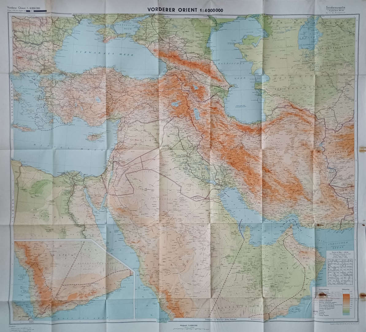 Vorderer Orient 1 4000000. (Anlage zu Militärgeographische Angaben über den Irak