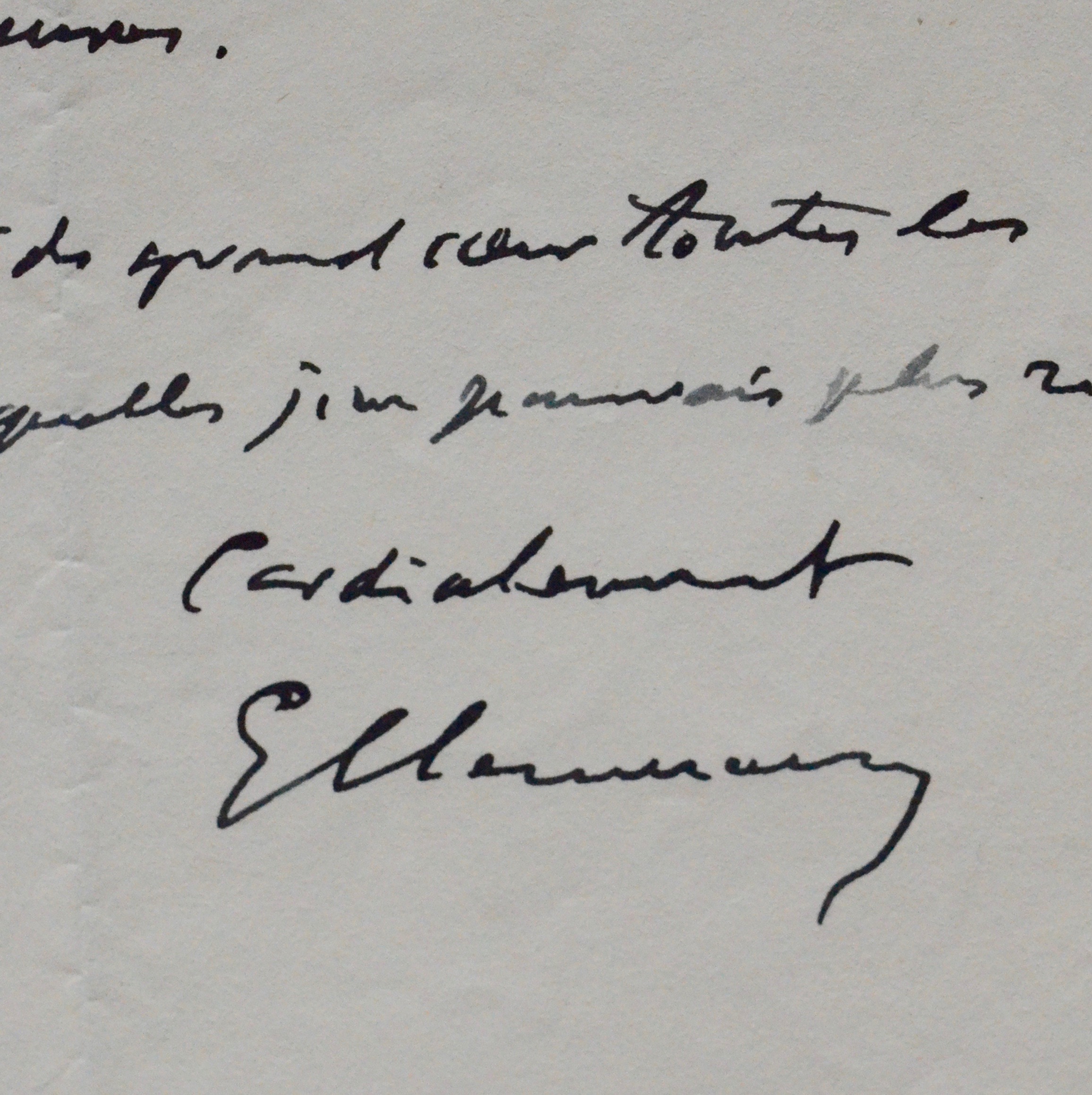 Belle lettre de Georges Clemenceau, âgé et malade Clemenceau Georges ...