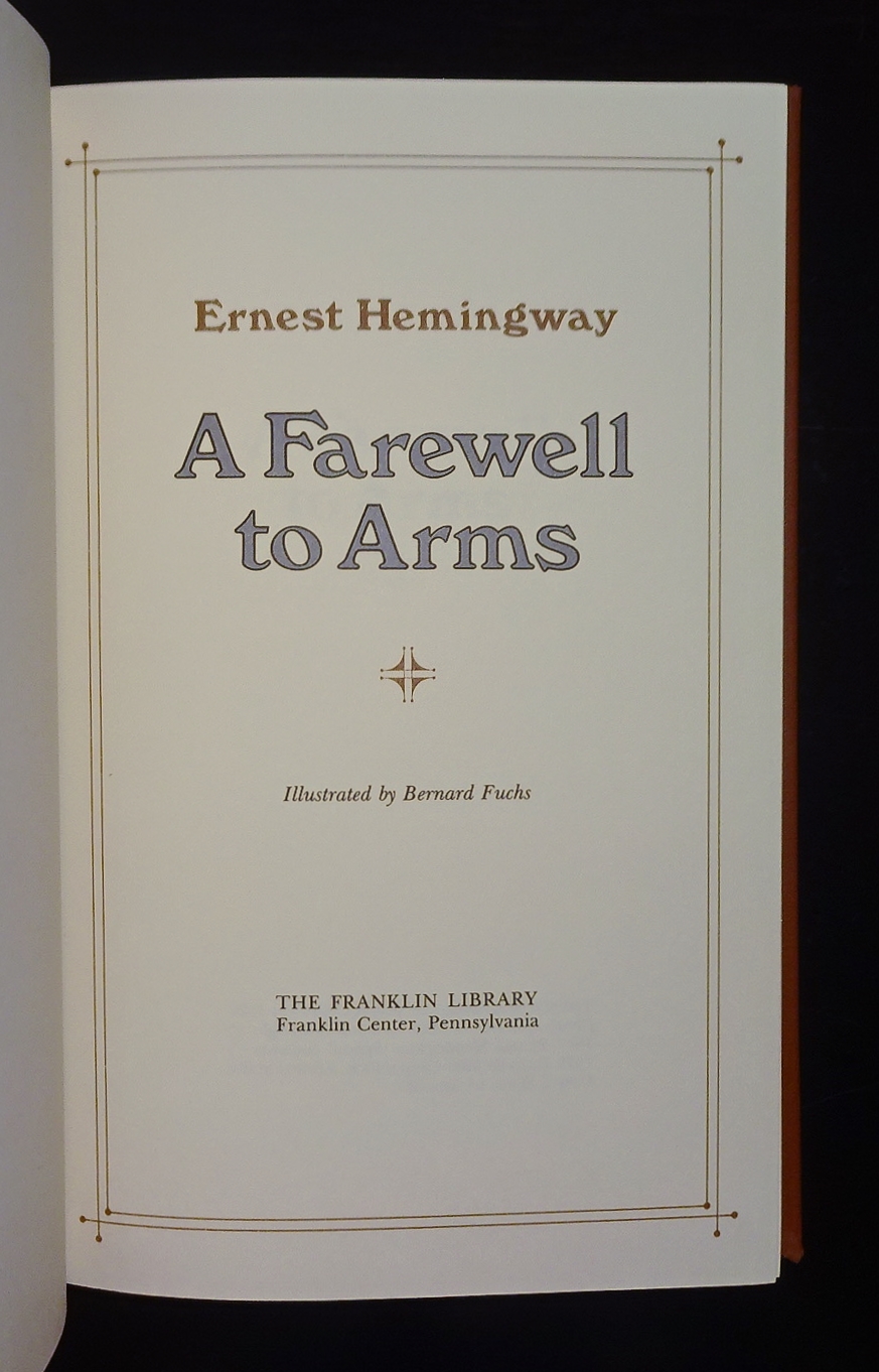 A Farewell to Arms by Ernest Hemingway As New Hardcover (1979