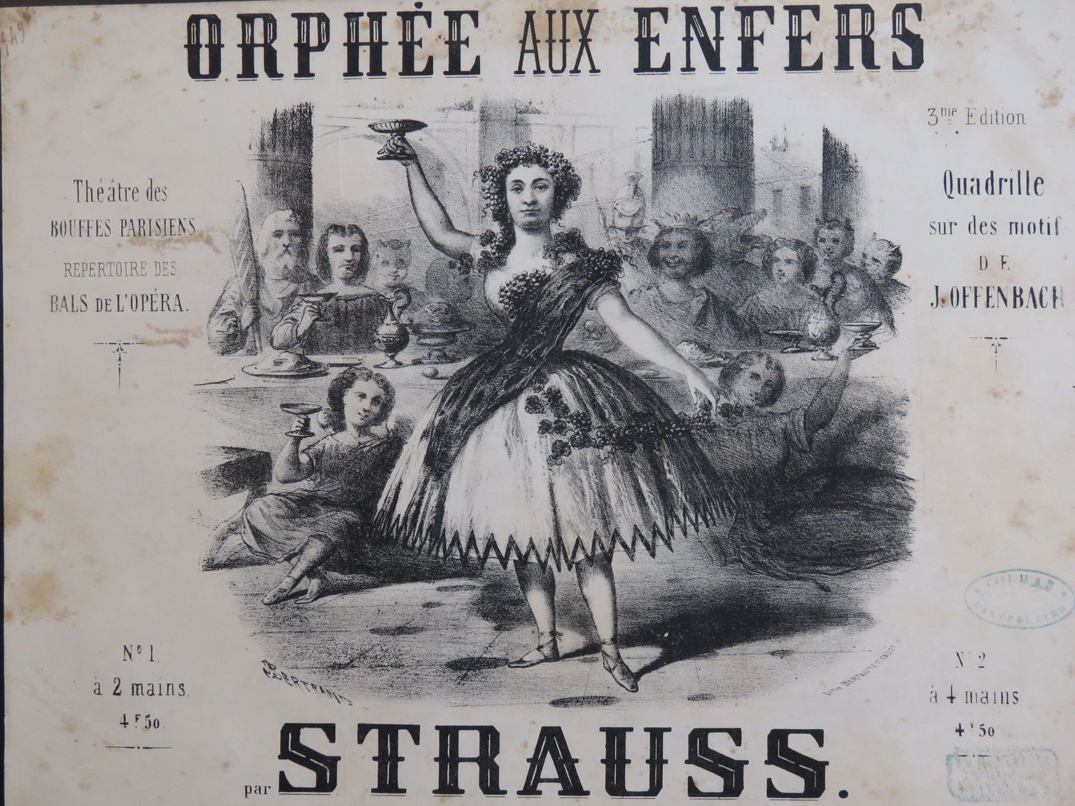 STRAUSS Orphée aux Enfers Offenbach Quadrille Piano 1858 da STRAUSS Orphée  aux Enfers Offenbach Quadrille Piano 1858: Spartito | partitions-anciennes