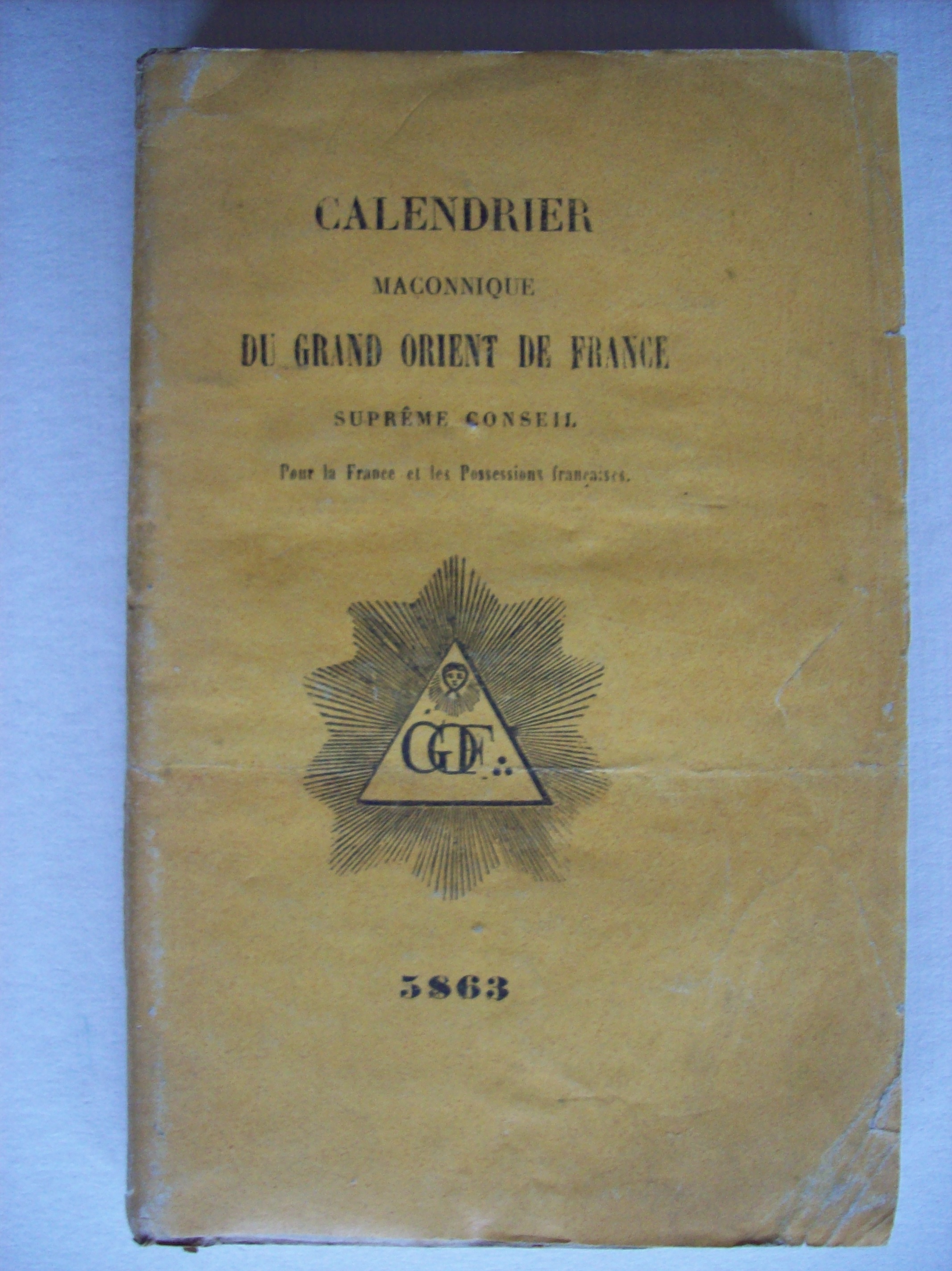 Menu Franc-maçonnerie 21 Février 1926 - Saint-Ouen, Grand Orient De France, Occasion Document Historique
