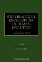 Wiley-Blackwell Encyclopedia of Human Evolution - Wood, Bernard