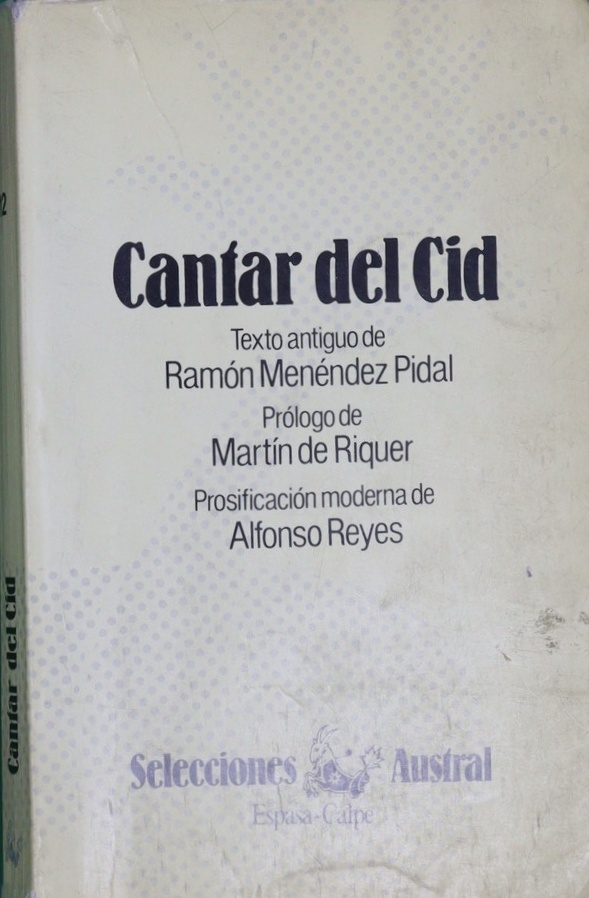 Cantar del Cid - Menéndez Pidal, Ramón