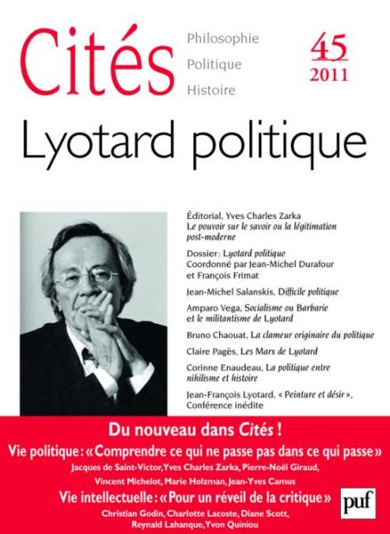 REVUE CITES N.45 ; Lyotard politique - Revue Cites
