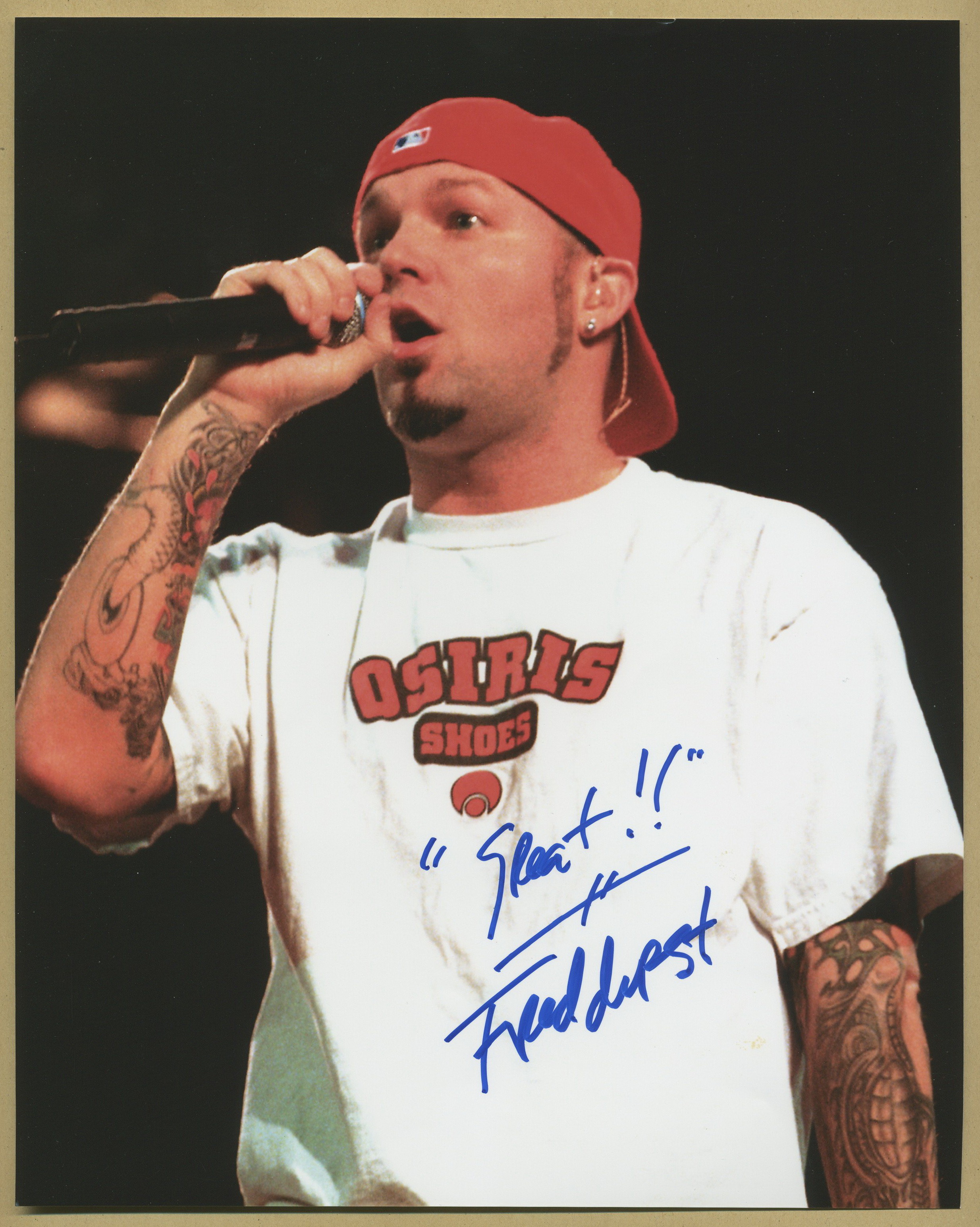 Fred Durst - Limp Bizkit - Rare authentic signed large photo by Fred