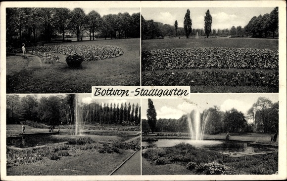 Ansichtskarte / Postkarte Bottrop im Ruhrgebiet, Stadtgarten, Fontäne
