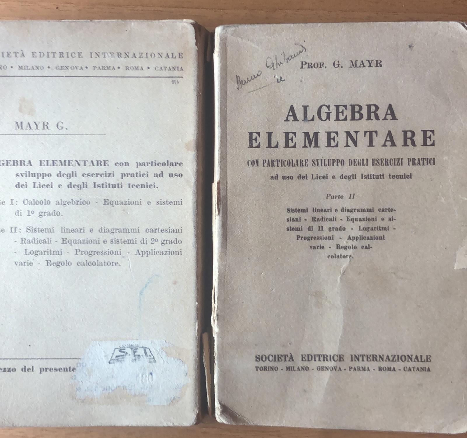 Abebooks Algebra elementare parte II