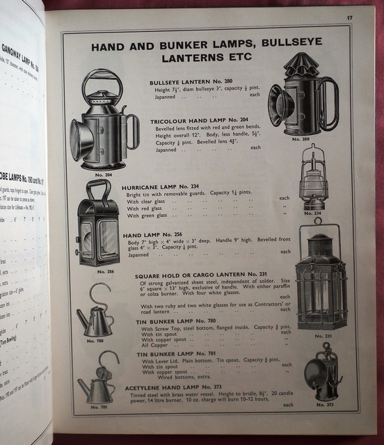 Catalogue No 10/61. Ship, Yacht and Boat Fittings; Ship, Navigation and other Lamps; Cargo and Pulley Blocks; Wire Rope Fittings and Hoisting Applian