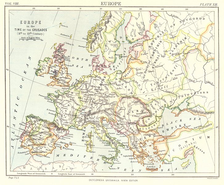 Europe; Europe in the time of the Crusades (11th to 13th century) by Britannica, Encyclopaedia