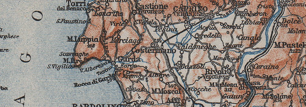 The Lago di Garda by Baedeker, Karl / Wagner &amp; Debes: (1923) Map ...