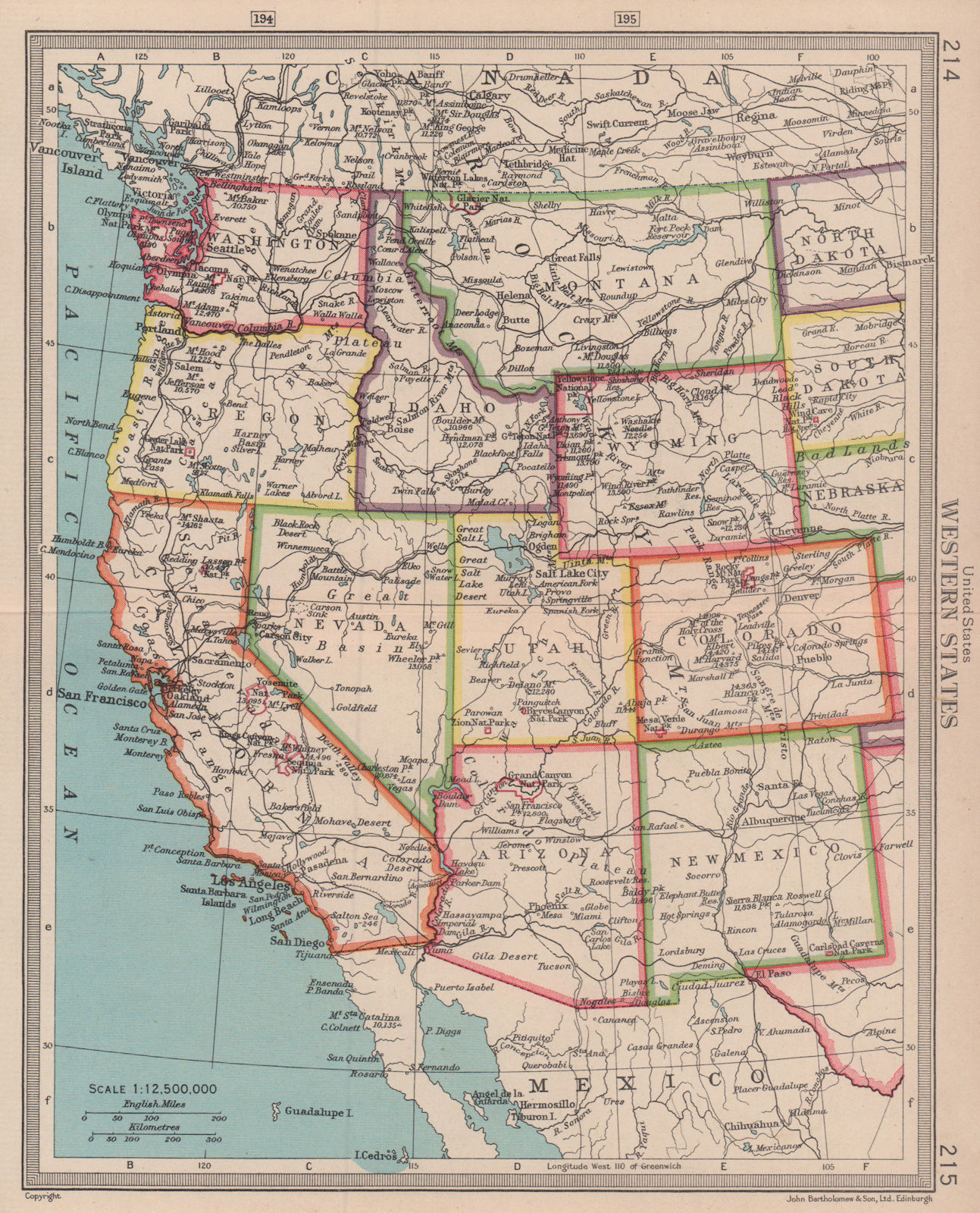 Map of Western United States