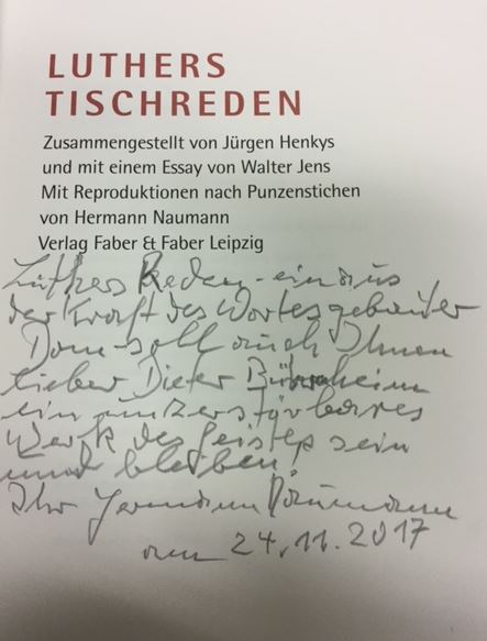 Luthers Tischreden - Henkys, Jürgen, Hermann Naumann und Walter Jens.