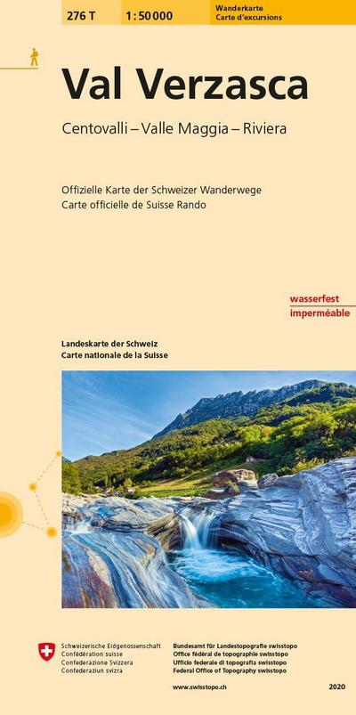 276T Val Verzasca Wanderkarte : Centovalli - Valle Maggia - Riviera. Carta escursionista ufficiale dei sentieri svizzeri - Bundesamt für Landestopografie swisstopo