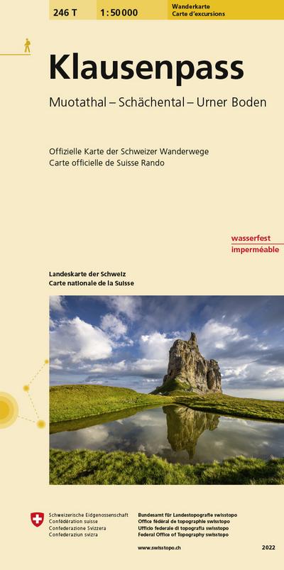 246T Klausenpass Wanderkarte : Muotatal - Schächental - Urner Boden - Bundesamt für Landestopografie swisstopo