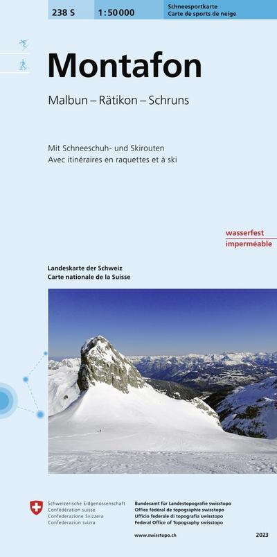 Swisstopo 1 : 50 000 Montafon Ski : Malbun - Rätikon - Schruns. Mit Ski- und Snowboardrouten