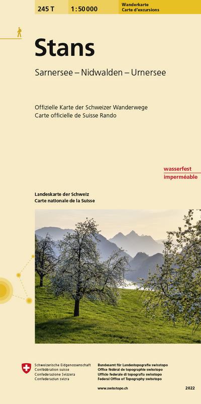 245T Stans Wanderkarte : Sarnersee - Nidwalden - Urnersee - Bundesamt für Landestopografie swisstopo