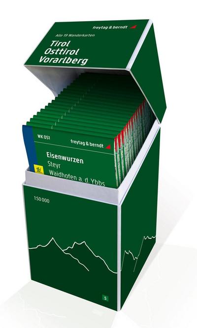 Tirol - Osttirol - Vorarlberg, Wanderkarten Set 1:50.000 : Alle 19 Wanderkarten für die Region in einer praktischen Box!