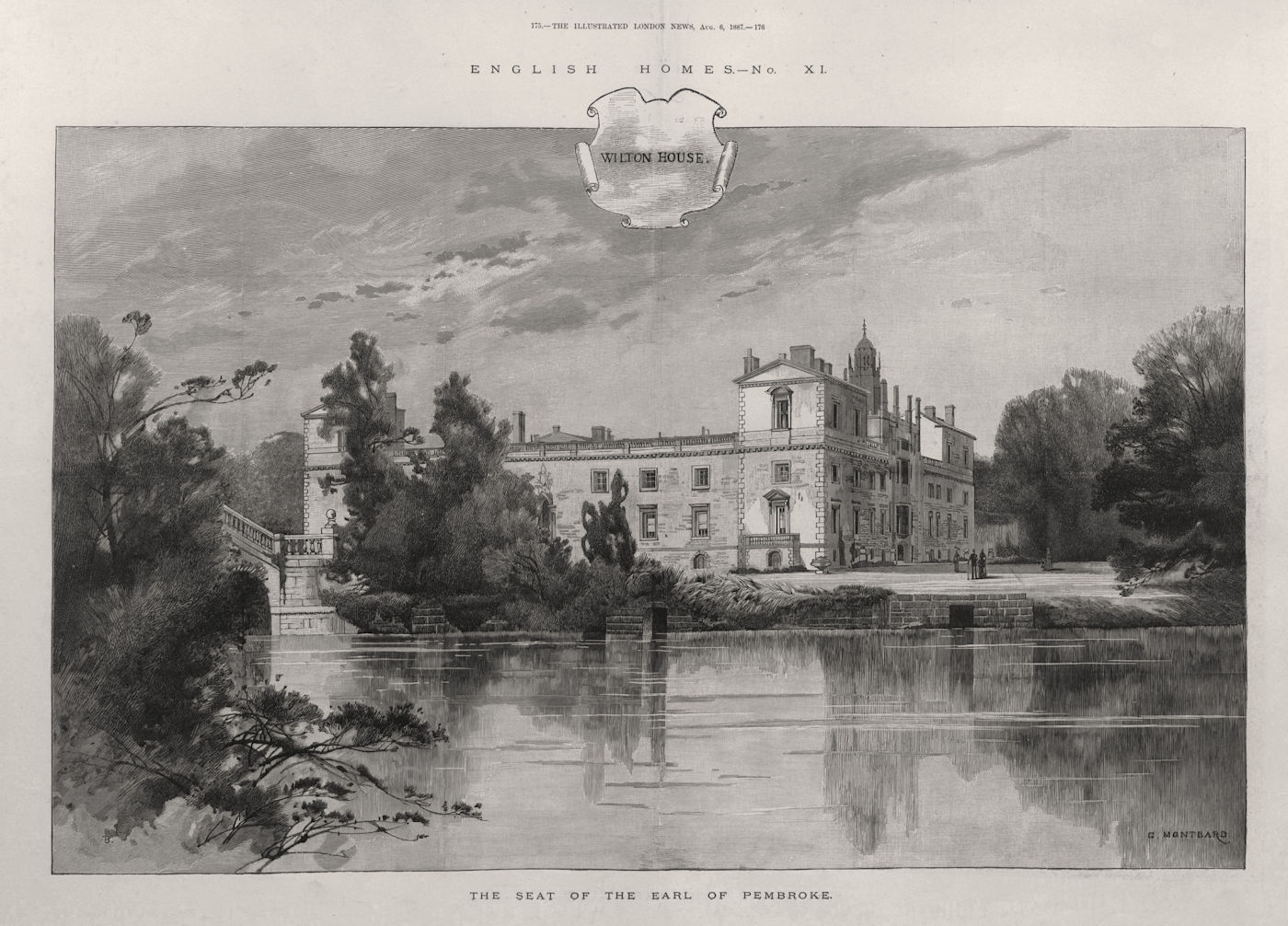 The seat of the Earl of Pembroke - English homes - No XI - Wilton House Illustrated London News [Good]