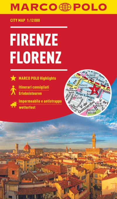 MARCO POLO Cityplan Florenz 1:12.000. Florence. Firenze : Verkehrslinienplan, Straßenverzeichnis, Praktische touristische Informationen