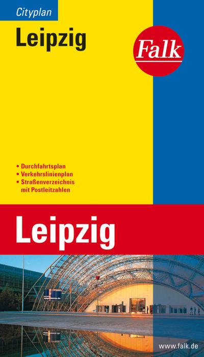 Falk Cityplan Leipzig 1:20.000 : Durchfahrtsplan, Verkehrslinienplan, Straßenverzeichnis mit Postleitzahlen - Unknown Author