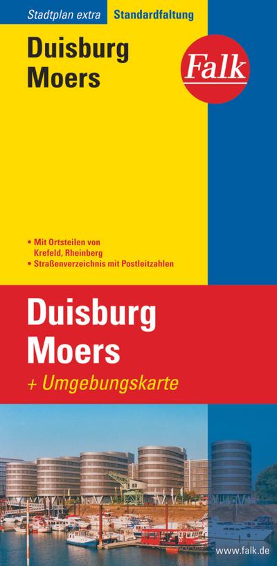 Falk Stadtplan Extra Duisburg 1:20 000 : mit Ortsteilen von Krefeld, Rheinsberg